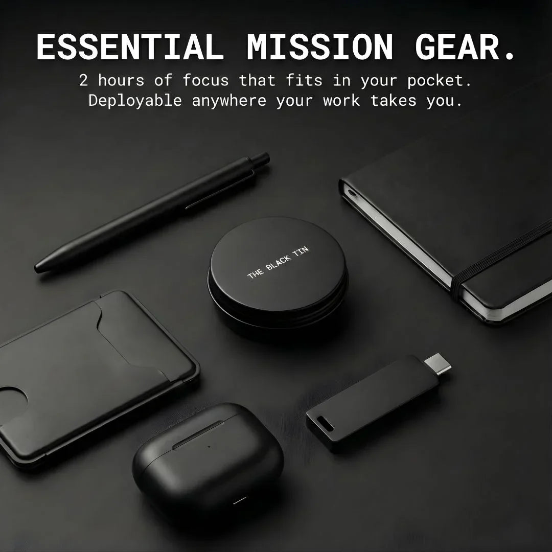The Black Tin — 120-Minute Deep Work Candle | Promise Keeping Tool