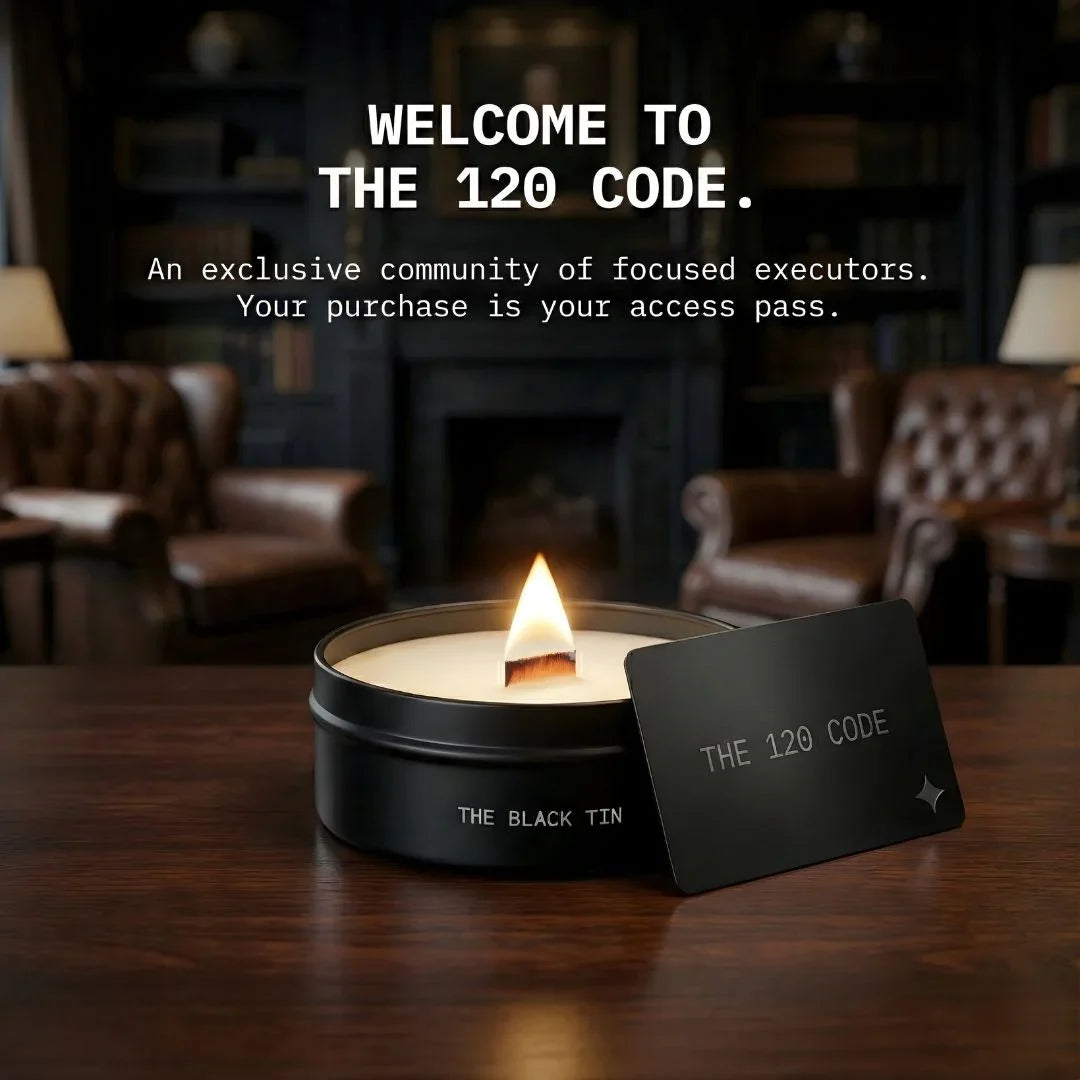 The Black Tin — 120-Minute Deep Work Candle | Promise Keeping Tool